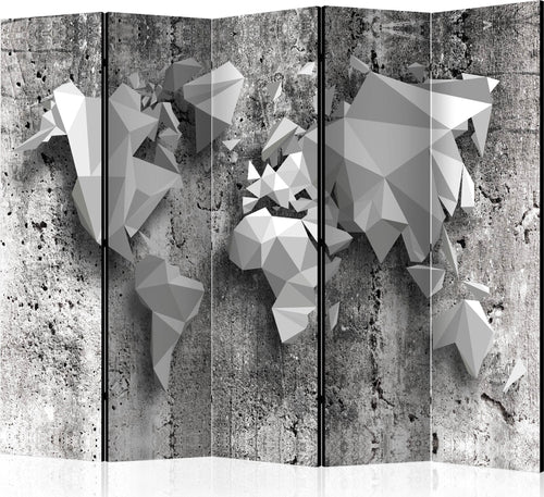 Paravento-World-Map:-Origami-II-[Room-Dividers]