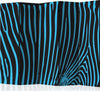 Paravento-Zebra-pattern-(turquoise)-II-[Room-Dividers]