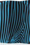 Paravento-Zebra-pattern-(turquoise)-[Room-Dividers]