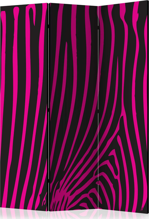 Paravento-Zebra-pattern-(violet)-[Room-Dividers]