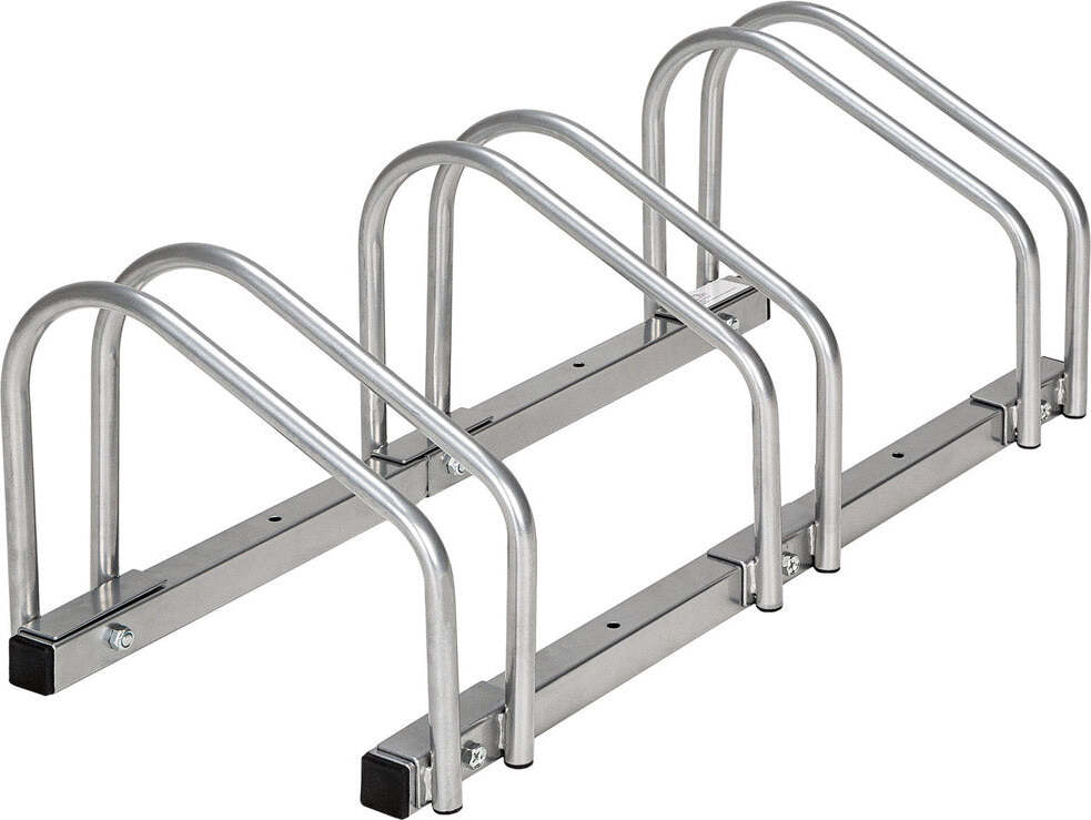 DecHome Rastrelliera Portabiciclette Parcheggio Per 6 Biciclette In Acciaio 179x33x27 Cm Colore Argento 026v011 P 350058
