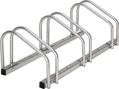 Parcheggio-Porta-Bici-3-Posti-Stand-Cavalletto-Rastrelliera-Bicicletta-Acciaio