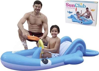 Parco Giochi Acquatico Gonfiabile Scivolo Piscina Blue Whale 210x130x35cm 57166 Giochi e giocattoli/Sport e giochi all'aperto/Giochi aquatici e piscine per bambini/Canotti e gonfiabili galleggianti Trade Shop italia - Napoli, Commerciovirtuoso.it