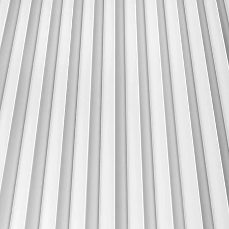 €4,99ml - Asta intera 10x200x2900mm di Rivestimento Parete Boiserie mod.PEAK cannettato Lamelli in Polimeri bianco - Eternal Parquet