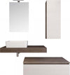 Parete Attrezzata Bagno Completa Design Moderno 7Pz. Mobile Arredo Bagno Rovere Chiaro E Scuro + Mensola+ Lavabo Da Appoggio in Ceramica Bianca + Specchio E Armadio Pensile Casa e cucina/Bagno/Mobili da bagno/Mobiletti e armadietti/Mobili a muro Shopbagno.it - Roma, Commerciovirtuoso.it
