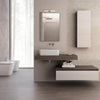 Parete Attrezzata Bagno Completa Design Moderno 7Pz. Mobile Arredo Bagno Rovere Chiaro E Scuro + Mensola+ Lavabo Da Appoggio in Ceramica Bianca + Specchio E Armadio Pensile Casa e cucina/Bagno/Mobili da bagno/Mobiletti e armadietti/Mobili a muro Shopbagno.it - Roma, Commerciovirtuoso.it