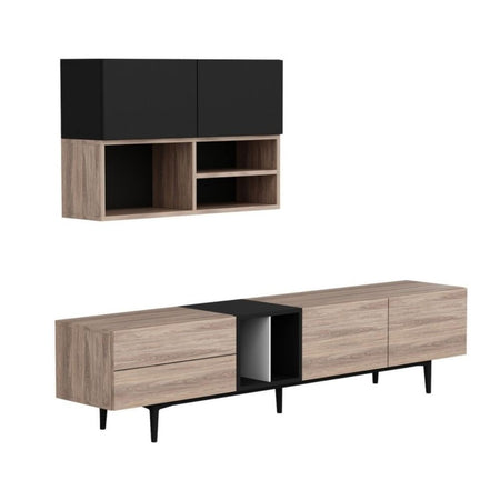 Parete attrezzata Diany 195 rovere antracite