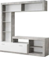 Parete attrezzata per soggiorno porta TV con ripiani ed ante Bianco e cemento 170 cm Casa e cucina/Arredamento/Soggiorno/Pareti attrezzate Decor Space - Altamura, Commerciovirtuoso.it