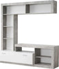 Parete attrezzata per soggiorno porta TV con ripiani ed ante Bianco e cemento 170 cm Casa e cucina/Arredamento/Soggiorno/Pareti attrezzate Decor Space - Altamura, Commerciovirtuoso.it