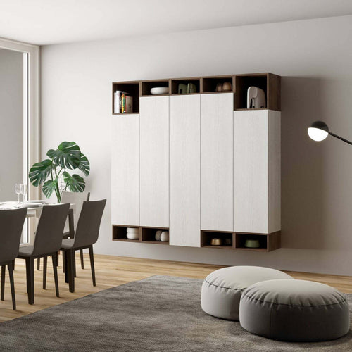 Parete attrezzata per soggiorno porta TV con ripiani per arredamento camere ed interni 200 cm Casa e cucina/Arredamento/Soggiorno/Pareti attrezzate Decor Space - Altamura, Commerciovirtuoso.it