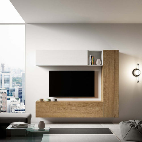 Parete attrezzata per soggiorno porta TV con ripiani per arredamento camere ed interni 214 cm Casa e cucina/Arredamento/Soggiorno/Pareti attrezzate Decor Space - Altamura, Commerciovirtuoso.it