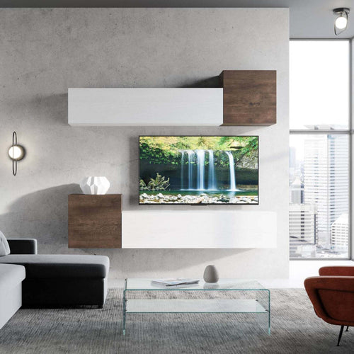 Parete attrezzata per soggiorno porta TV con ripiani per arredamento camere ed interni 236 cm Casa e cucina/Arredamento/Soggiorno/Pareti attrezzate Decor Space - Altamura, Commerciovirtuoso.it