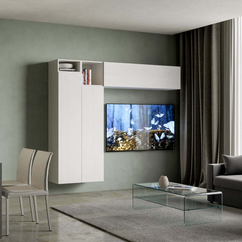 Parete attrezzata per soggiorno porta TV con ripiani per arredamento camere ed interni 236 cm Casa e cucina/Arredamento/Soggiorno/Pareti attrezzate Decor Space - Altamura, Commerciovirtuoso.it