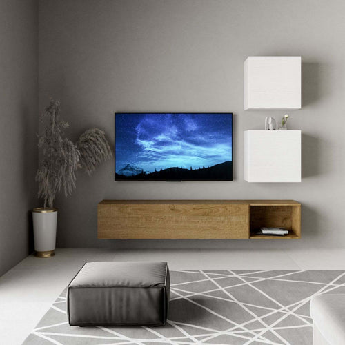 Parete attrezzata per soggiorno porta TV con ripiani per arredamento camere ed interni 236 cm Casa e cucina/Arredamento/Soggiorno/Pareti attrezzate Decor Space - Altamura, Commerciovirtuoso.it