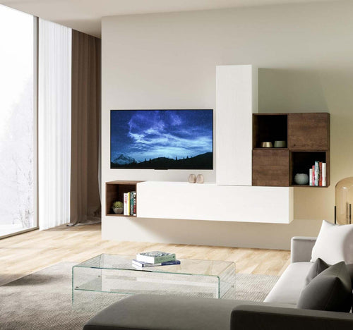Parete attrezzata per soggiorno porta TV con ripiani per arredamento camere ed interni 254 cm Casa e cucina/Arredamento/Soggiorno/Pareti attrezzate Decor Space - Altamura, Commerciovirtuoso.it