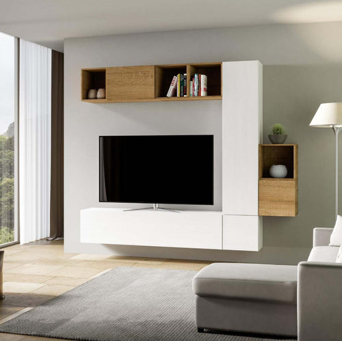 Parete attrezzata per soggiorno porta TV con ripiani per arredamento camere ed interni 254 cm Casa e cucina/Arredamento/Soggiorno/Pareti attrezzate Decor Space - Altamura, Commerciovirtuoso.it