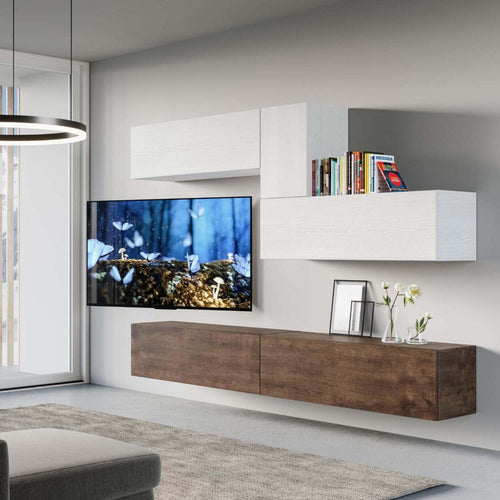 Parete attrezzata per soggiorno porta TV con ripiani per arredamento camere ed interni 268 cm Casa e cucina/Arredamento/Soggiorno/Pareti attrezzate Decor Space - Altamura, Commerciovirtuoso.it