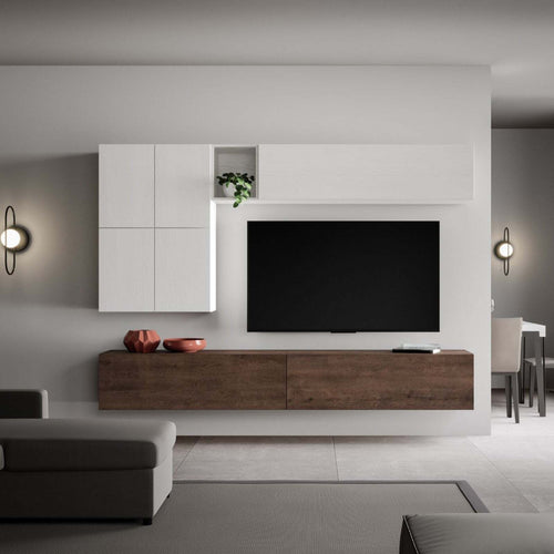 Parete attrezzata per soggiorno porta TV con ripiani per arredamento camere ed interni 268 cm Casa e cucina/Arredamento/Soggiorno/Pareti attrezzate Decor Space - Altamura, Commerciovirtuoso.it