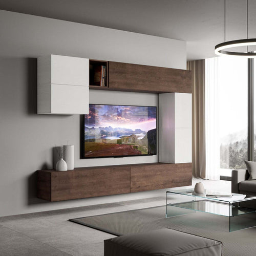Parete attrezzata per soggiorno porta TV con ripiani per arredamento camere ed interni 268 cm Casa e cucina/Arredamento/Soggiorno/Pareti attrezzate Decor Space - Altamura, Commerciovirtuoso.it