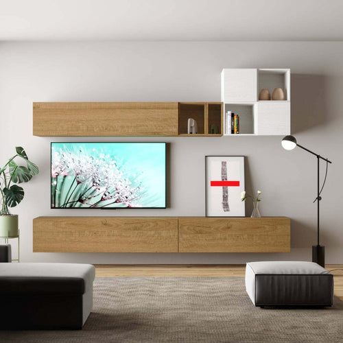 Parete attrezzata per soggiorno porta TV con ripiani per arredamento camere ed interni 308 cm Casa e cucina/Arredamento/Soggiorno/Pareti attrezzate Decor Space - Altamura, Commerciovirtuoso.it