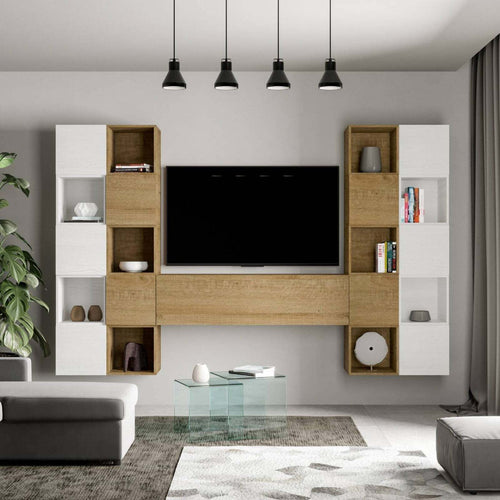 Parete attrezzata per soggiorno porta TV con ripiani per arredamento camere ed interni 314 cm Casa e cucina/Arredamento/Soggiorno/Pareti attrezzate Decor Space - Altamura, Commerciovirtuoso.it