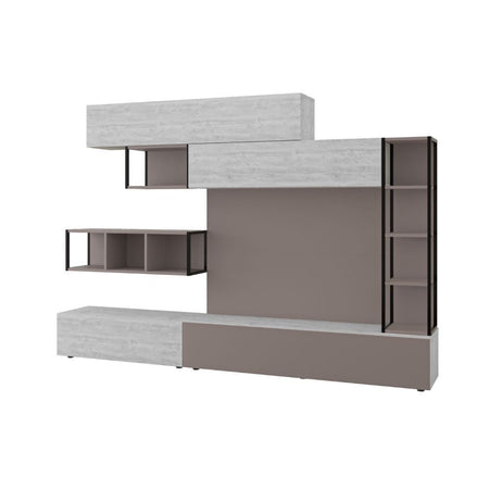 Parete attrezzata Tronador 260 cm. tortora e ancient white MTV234464