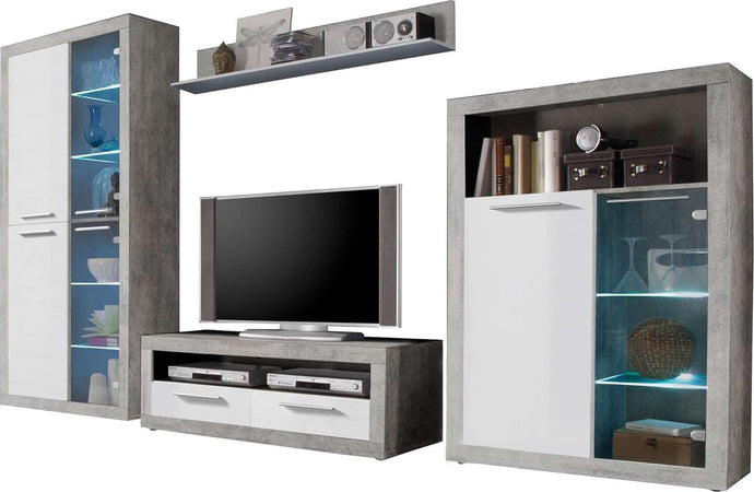 parete-attrezzata-tv-da-soggiorno-cucina-per-salotto-moderna-mobili-tv-bianco-e-grigio-cemento-T2302,70S