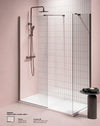 Parete Doccia Walk In H200 Anticalcare 8mm Trasparente Profili Grafite - Shopbagno.it