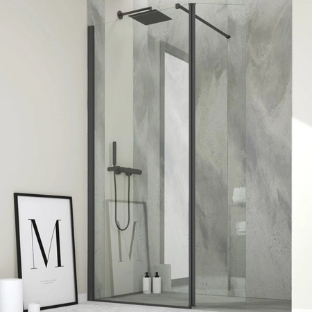 Parete Doccia Walk-In Con Paraschizzi H200 6mm
