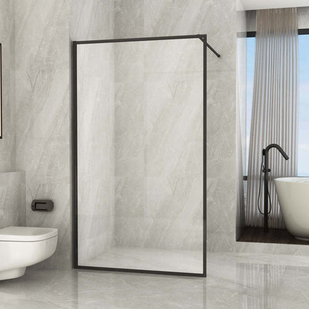 Parete-Doccia-Walk-In-Trasparente-8mm-profilo-nero