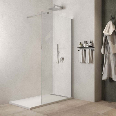 Parete-Doccia-Walkin-Anticalcare-8mm-H200-profilo-Nickel-Spazzolato-GARDENIA