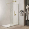 Parete-Doccia-Walkin-Anticalcare-8mm-H200-profilo-Oro-Lucido-GARDENIA
