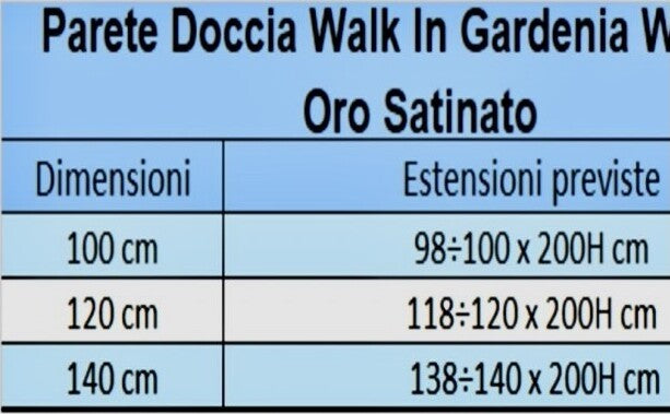 Parete-Doccia-Walkin-Anticalcare-8mm-H200-profilo-Oro-Satinato-GARDENIA