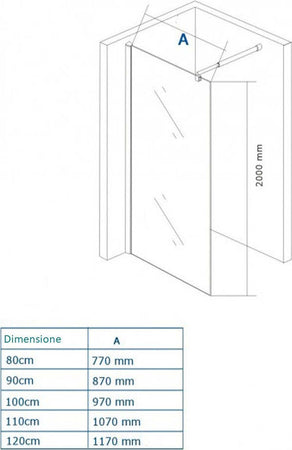 Parete-Doccia-Walkin-fascia-centrale-Satinata-Anticalcare-8mm-H200-Supreme