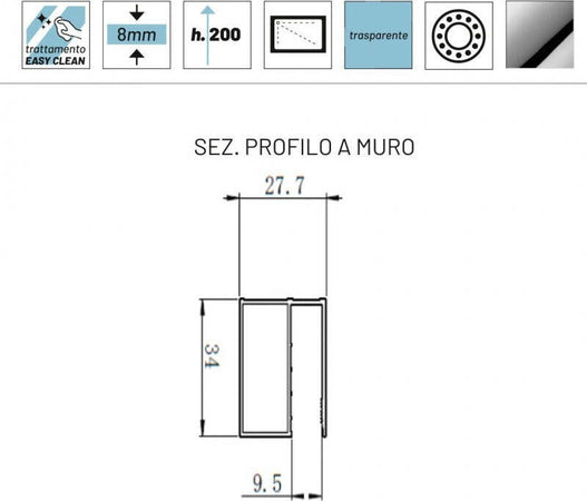 Parete-Doccia-Walkin-Scorrevole-Trasparente-Anticalcare-8mm-H200-FILANTA
