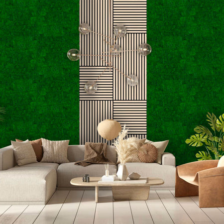 JANGAL Parete acustica a pannelli Modulabile LAMELLI 52x52cm rivestiti vero ROVERE mod. FANAL OAK Eternal Parquet