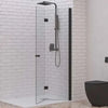 Parete Walk In A Libro H200cm Trasparente 6mm S7 Profilo Nero