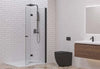 Parete Walk In A Libro H200cm Trasparente 6mm S7 Profilo Nero