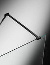 Parete Walk In Profili Neri H200 Anticalcare 6mm Trasparente