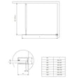 Parete Walkin H200cm Fumè 8mm Anticalcare Profili Cromo