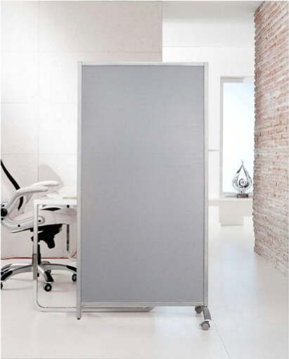 Paretina divisoria - 80x40x170 cm - policarbonato-acciaio - grigio chiaro - Serena Group Casa e cucina/Arredamento/Studio/Accessori/Divisori Eurocartuccia - Pavullo, Commerciovirtuoso.it