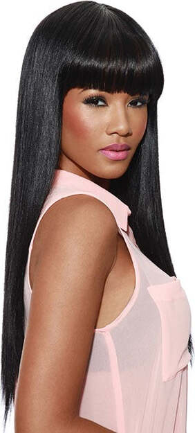 Parrucca Donna Capelli Lunghi Neri Con Frangia Nikki Wig Parrucca Sintetica 100% Premium Tongable Bellezza/Cura dei capelli/Accessori styling capelli/Extension parrucche e accessori/Parrucche Kondorama - Martinsicuro, Commerciovirtuoso.it