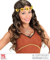 PARRUCCA-HIPPIE-/-MEDIEVALE-CON-FASCIA-PER-TESTA-GIRASOLI-castana--in-sacchetto-Widmann