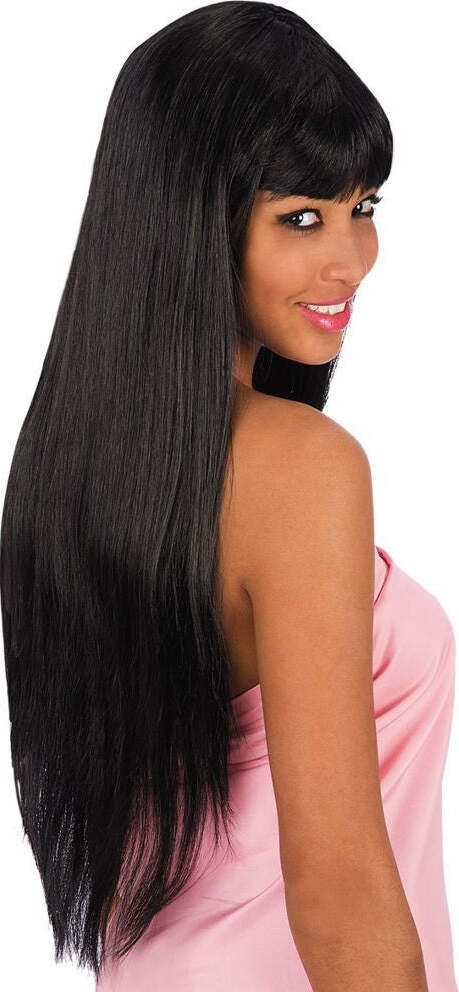 Parrucca Lap Dance Lunghissima Nera In Busta con Frangetta Bellezza/Cura dei capelli/Accessori styling capelli/Extension parrucche e accessori/Parrucche Kondorama - Martinsicuro, Commerciovirtuoso.it