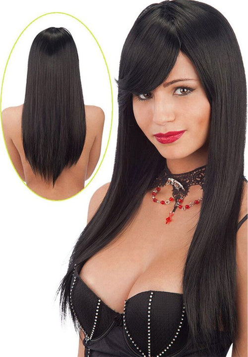 Parrucca Mora Liscia Lunga con Frangia da Travestimento Cosplay Halloween Carnevale Giochi e giocattoli/Giochi d'imitazione e accessori di travestimento/Accessori per travestimento/Parrucche e parrucchini Kondorama - Martinsicuro, Commerciovirtuoso.it
