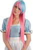 Parrucca Rosa E Azzurra Liscia Lunga Con Frangia Da Travestimento Cosplay Halloween Carnevale Bellezza/Cura dei capelli/Accessori styling capelli/Extension parrucche e accessori/Parrucche Kondorama - Martinsicuro, Commerciovirtuoso.it