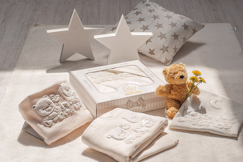 Copertina Piquet Lettino Italbaby Happy Family Bianco