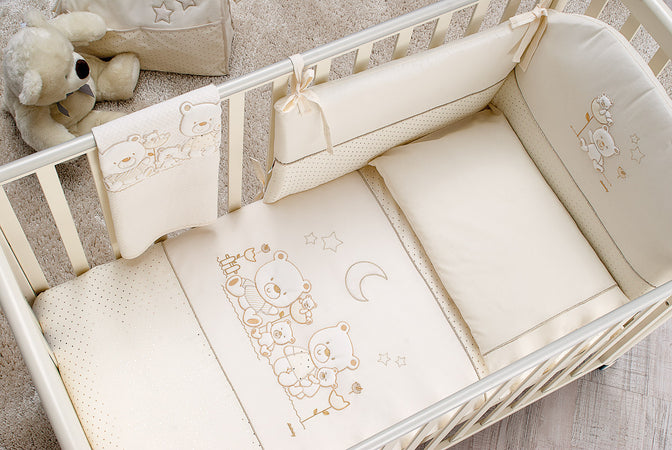 Set Lenzuola 3 pz Italbaby Happy Family Avorio