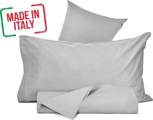 Parure Copripiumino in Puro Cotone Organico Grigio 100% Puro Cotone Ipoallergenico Traspirante Confortevole Made In Italy Casa e cucina/Tessili per la casa/Biancheria da letto/Copripiumini e set da letto/Set copripiumini e federe Smartdecohome - Sesto San Giovanni, Commerciovirtuoso.it