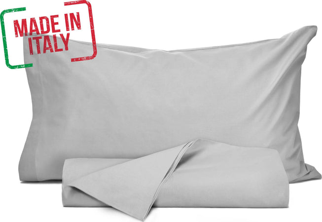 Parure Copripiumino in Puro Cotone Organico Grigio 100% Puro Cotone Ipoallergenico Traspirante Confortevole Made In Italy Casa e cucina/Tessili per la casa/Biancheria da letto/Copripiumini e set da letto/Set copripiumini e federe Smartdecohome - Sesto San Giovanni, Commerciovirtuoso.it